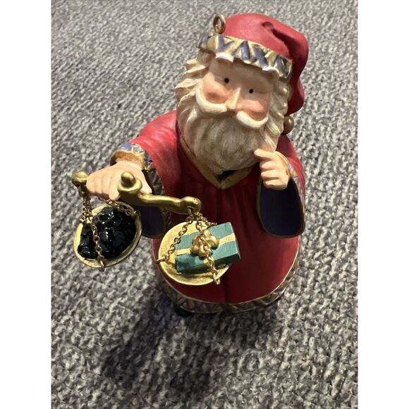 Hallmark Keepsake Ornament 2003 The Decision Santa With Scale - Picture 3 of 9